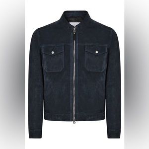 PIKE SUEDE ZIP THROUGH TRUCKER JACKET